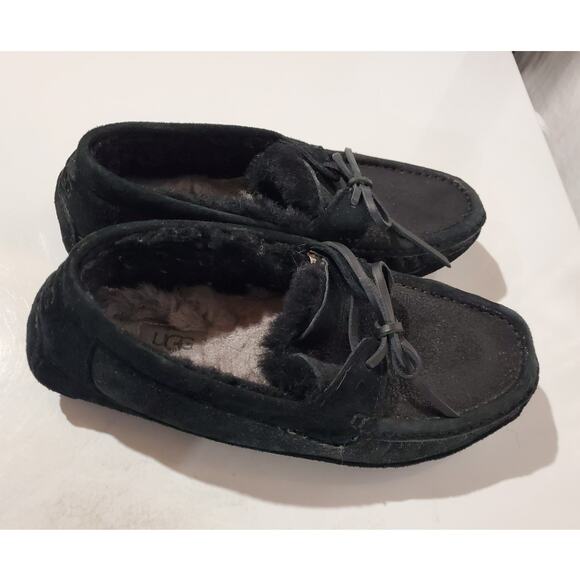 UGG Byron Sheepskin Suede Leather Shearling Moccasin Slipper Loafer Mens Size 7 - Picture 3 of 11